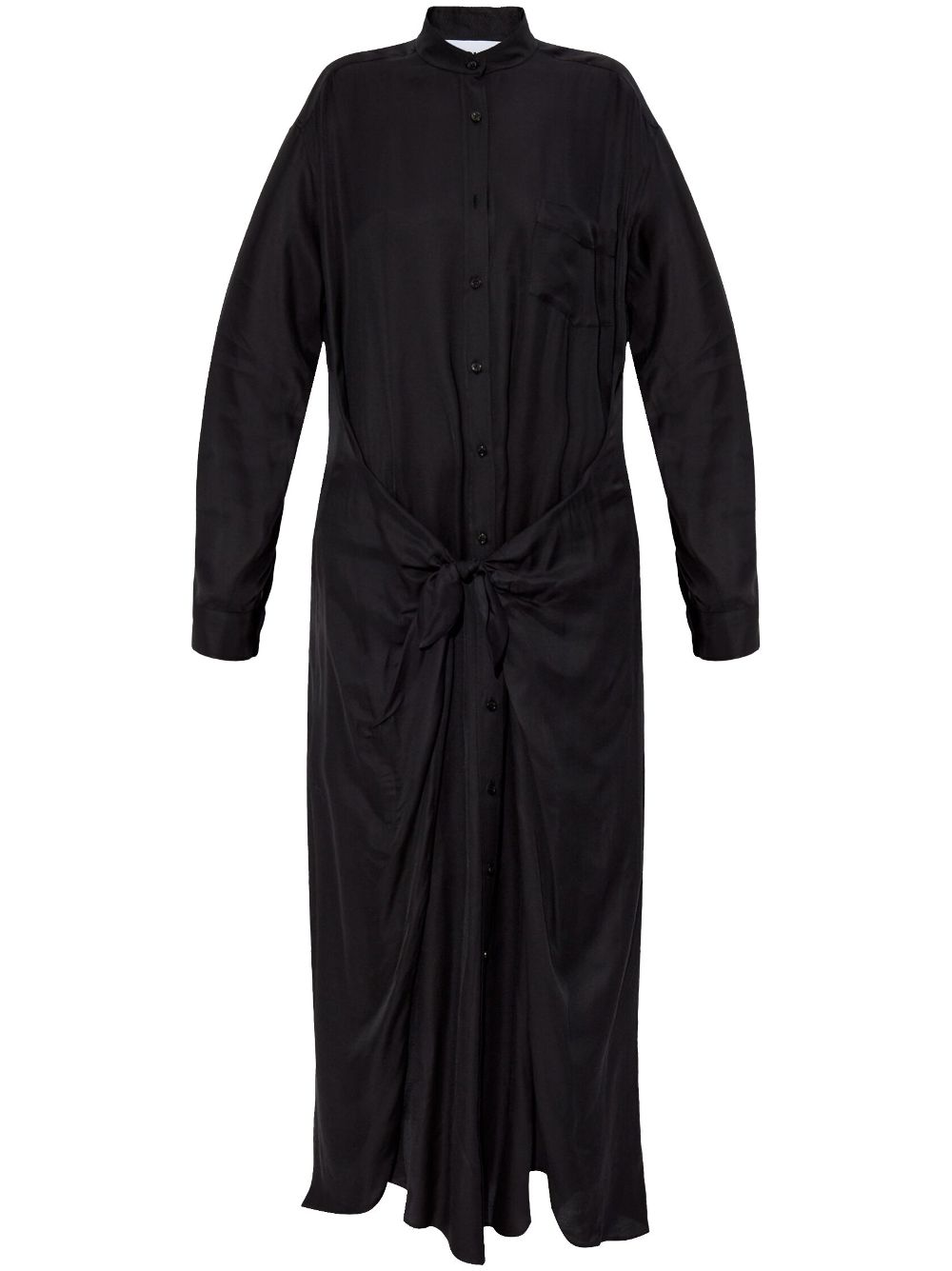 Waist tie dress - Black