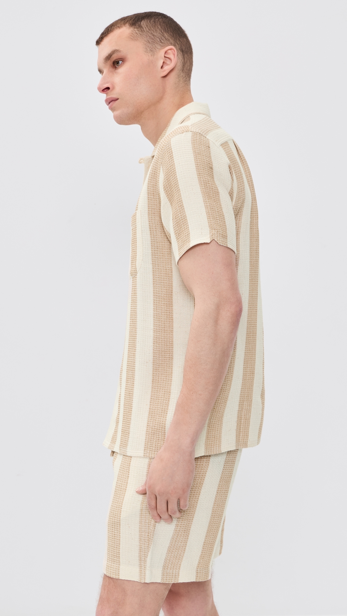 Chintan Handloom Striped Shirt Tan