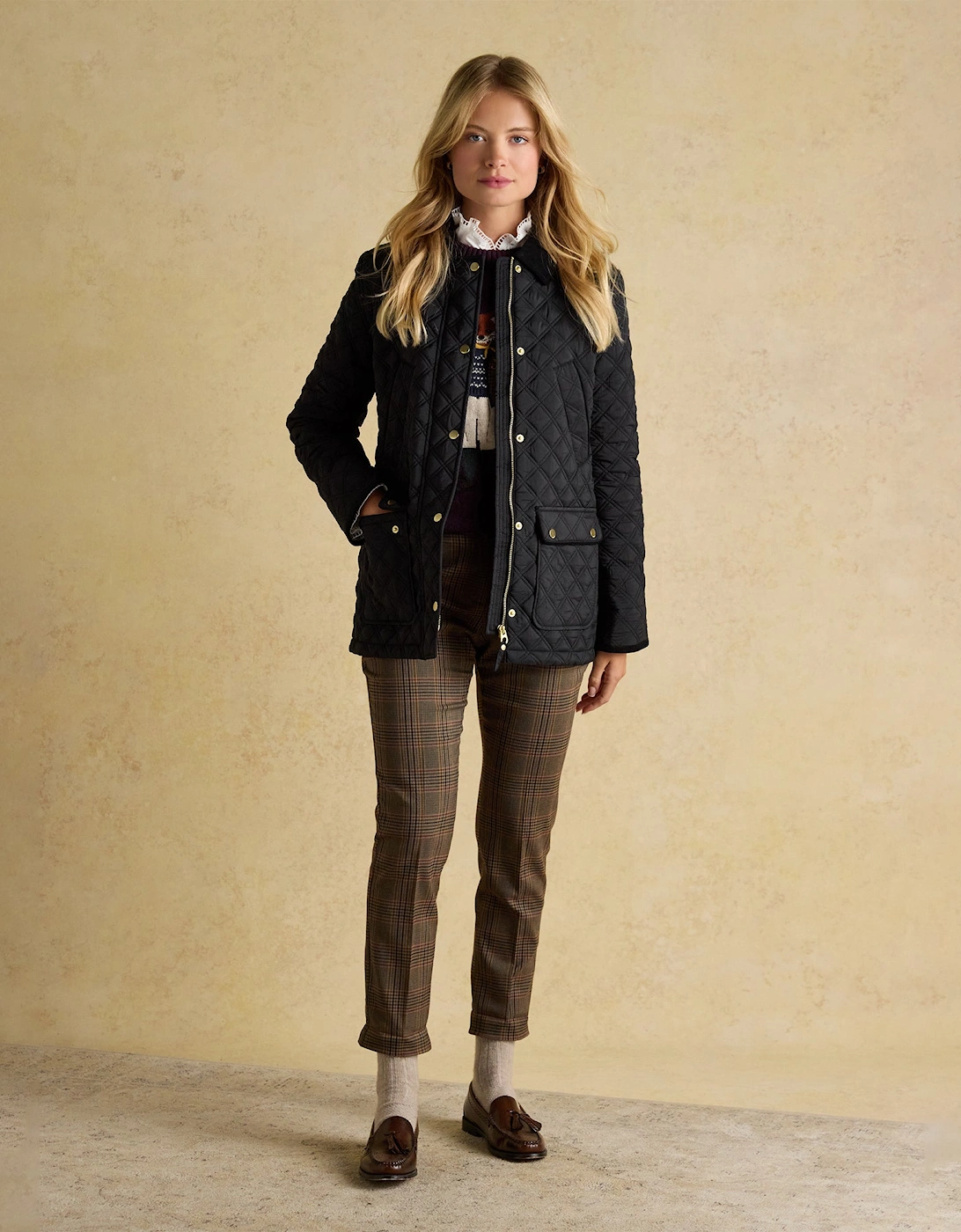 Women's Joules BEATRIX Womens Quilted Jackets Black