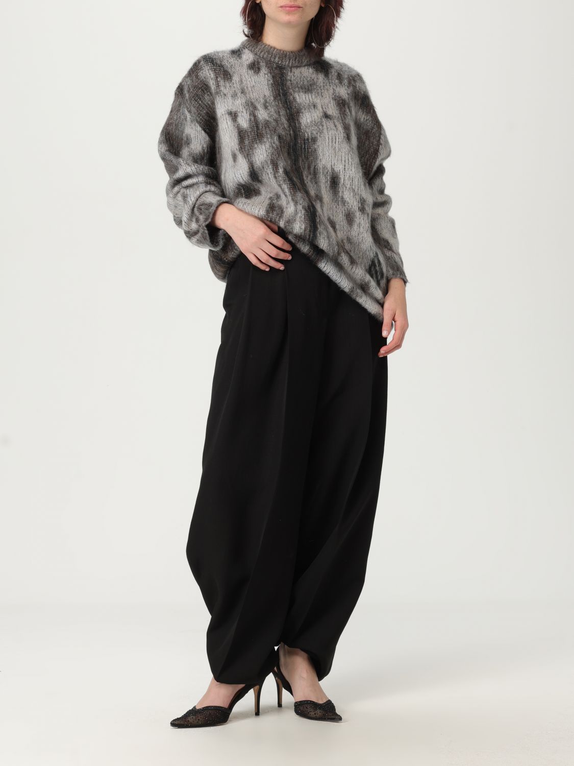 Jacquard-knit sweater - Grey