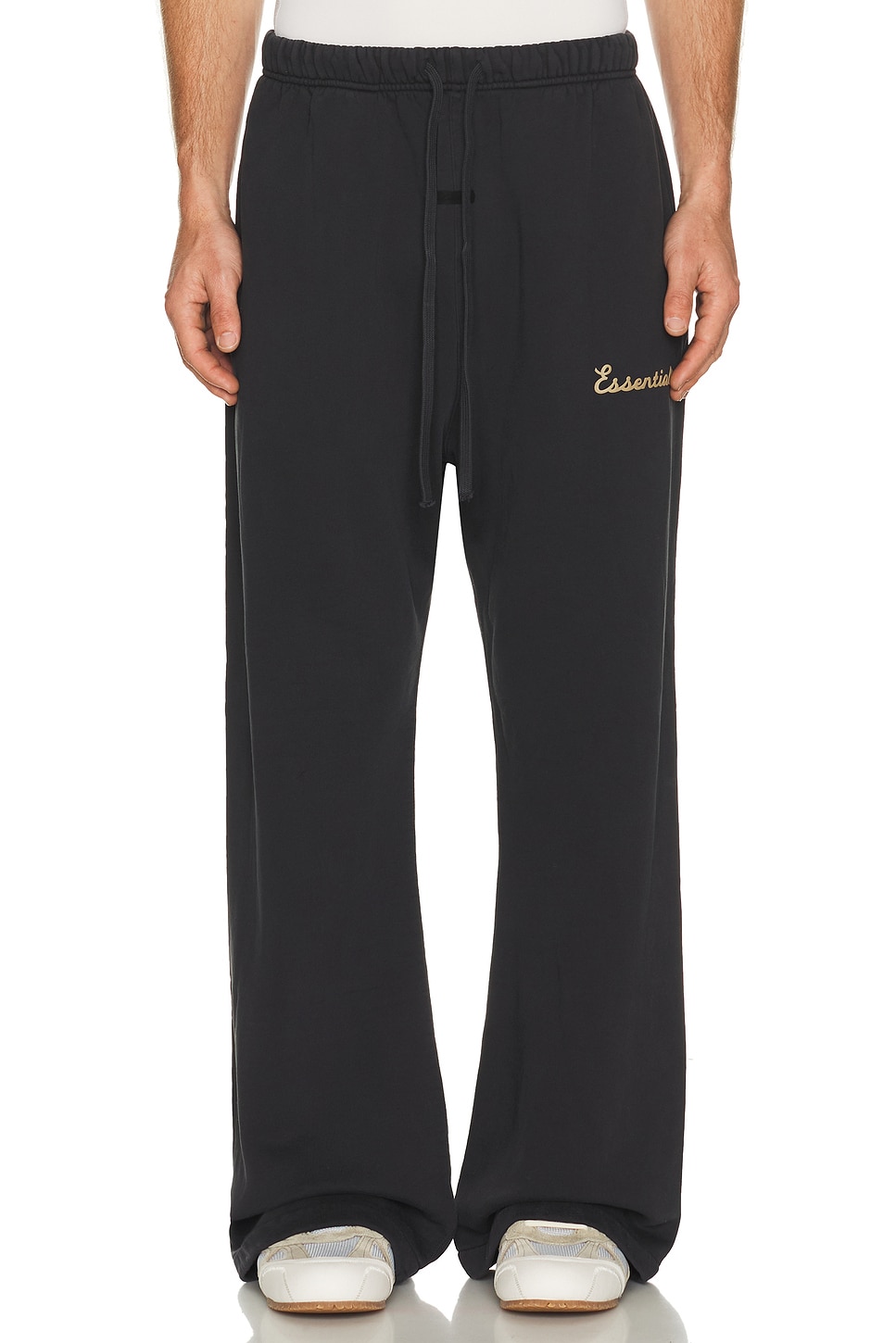 Fear of God ESSENTIALS Training Classic Fit Flare Sweatpant in Faded Black - Black. L also in M, S, XL/1X, XS, XXL/2X