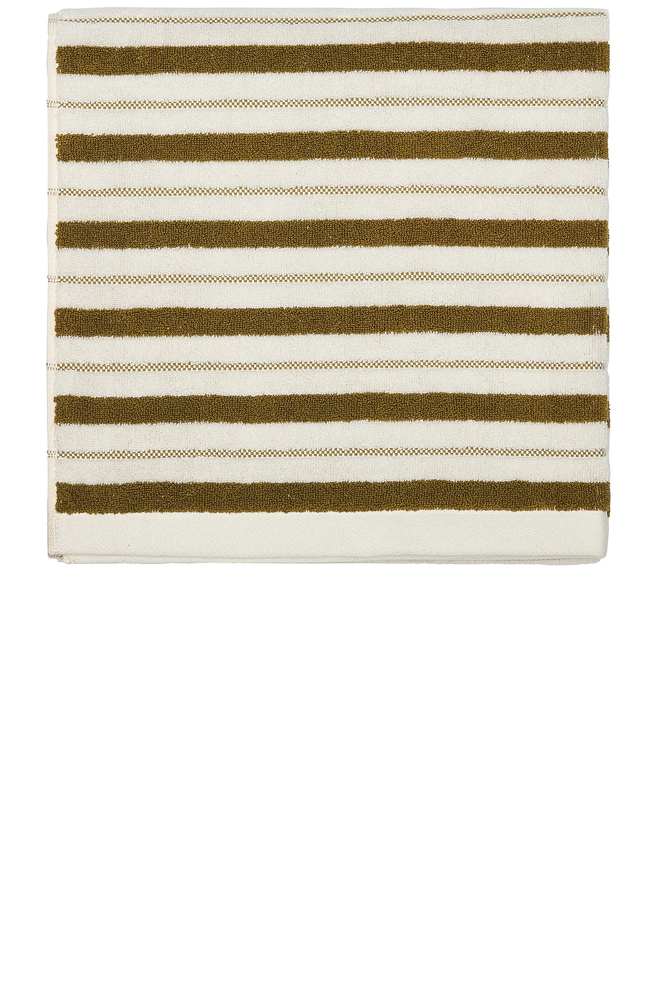 BAINA Bath Mat in Caper & Chalk - Olive.  a