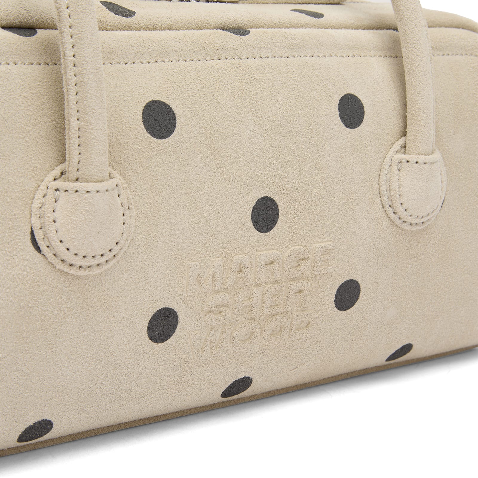 Women's Soft Boston EW Bag in Blond Wood/Polka Dot