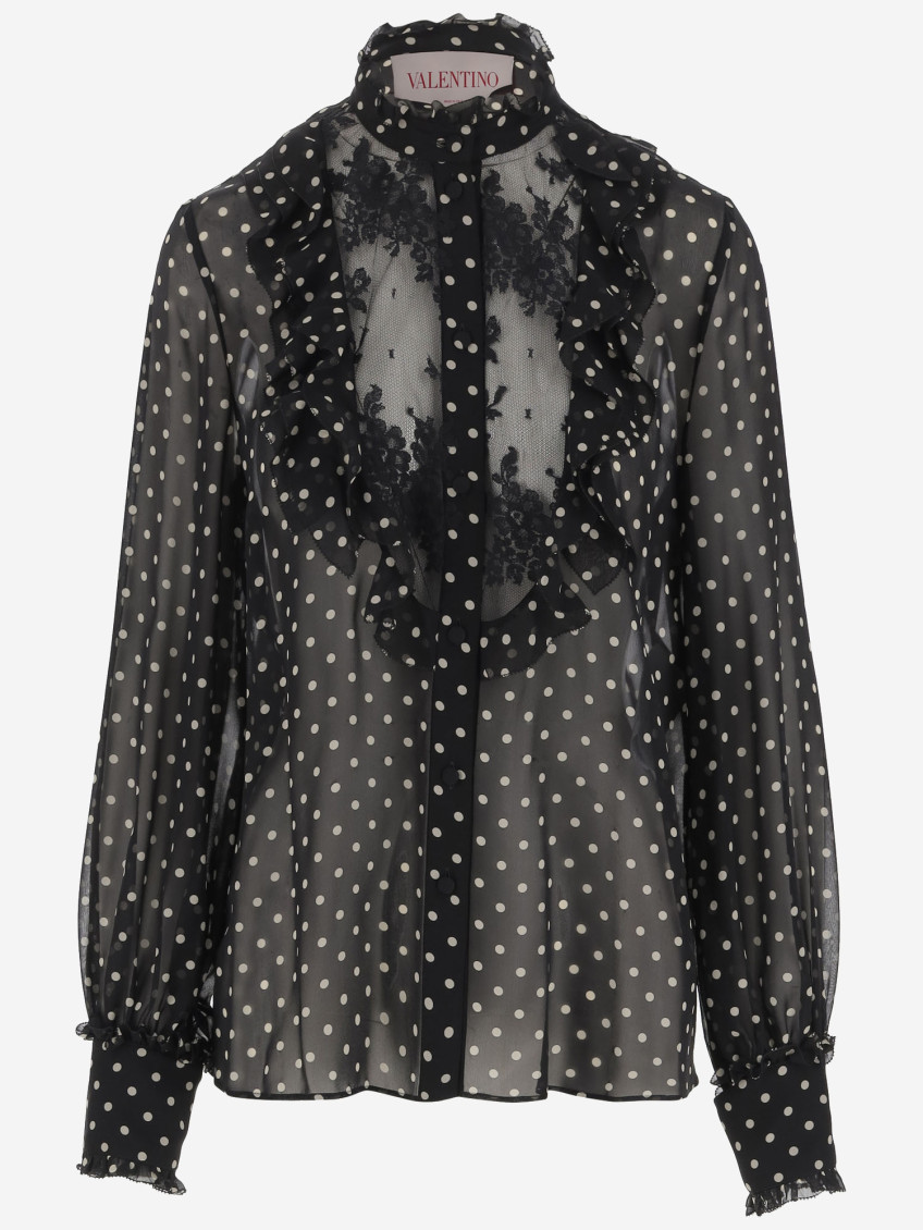 Valentino Garavani - Polka Dot Shirt Shirt And Blouse Multicolor