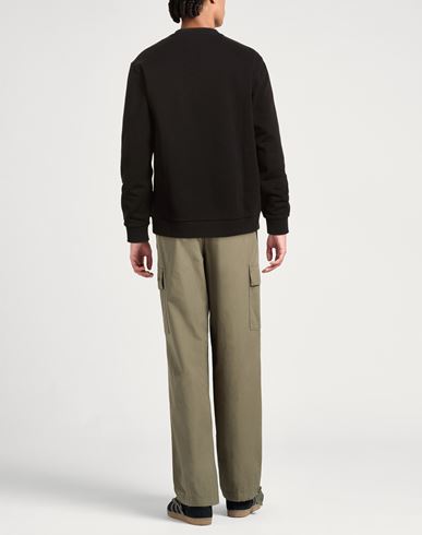Man Sweatshirt Black Size L Cotton, Polyester