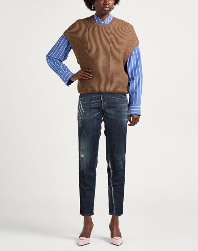 Woman Jeans Blue Size 0 Cotton, Elastane