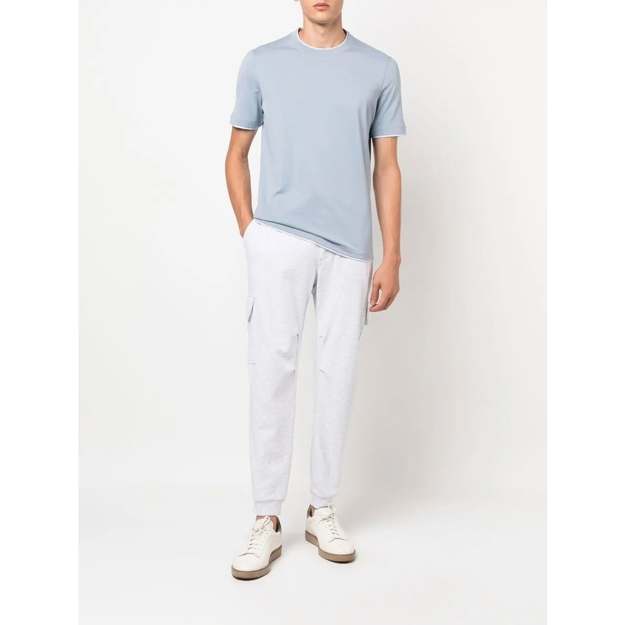 Light Grey Drawstring Cargo Trousers