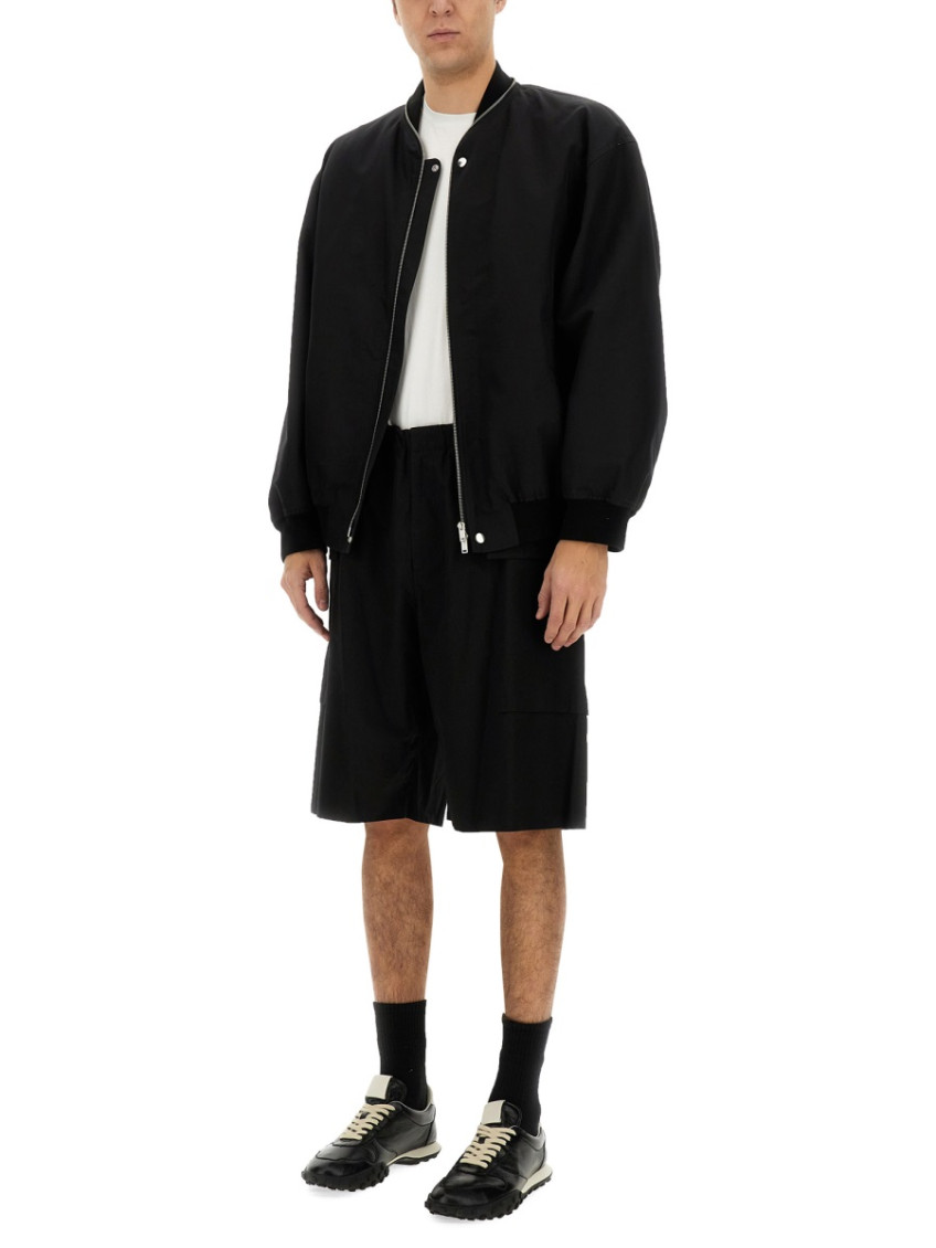 Blouson 11 Bomber In Black Cotton