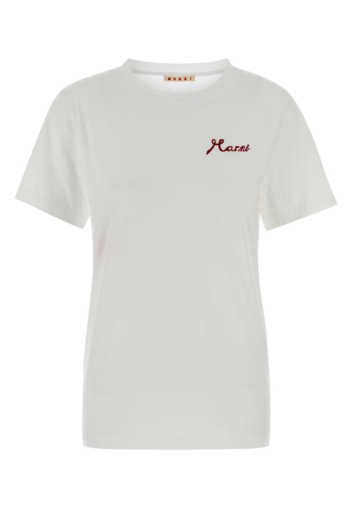 Logo-Embroidered Cotton T-Shirt — White