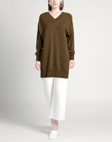 B. yu Woman Sweater Military green Size M Polyamide, Viscose, Wool, Cashmere