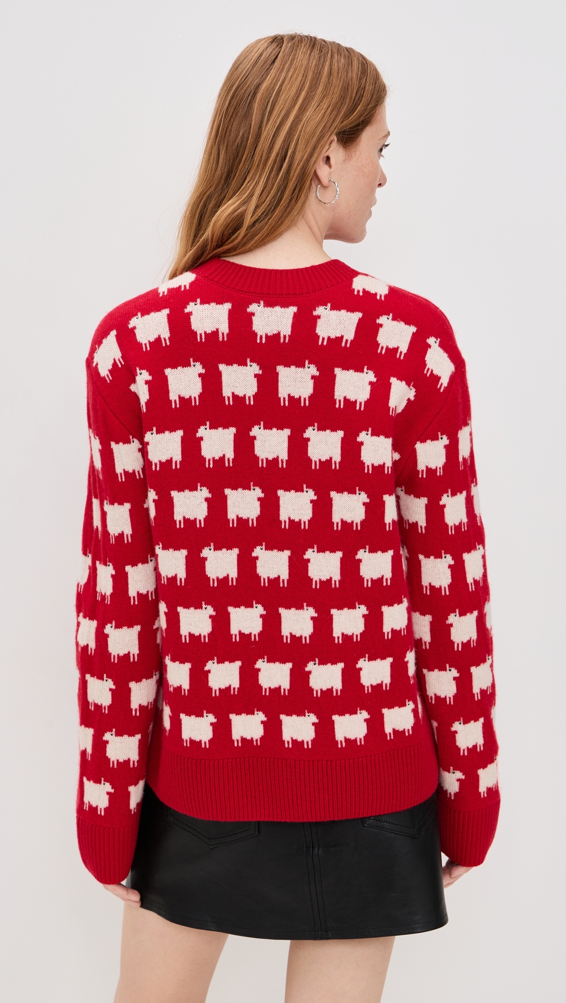 Warm & Wonderful Oversized Wool Sweater Diana Red
