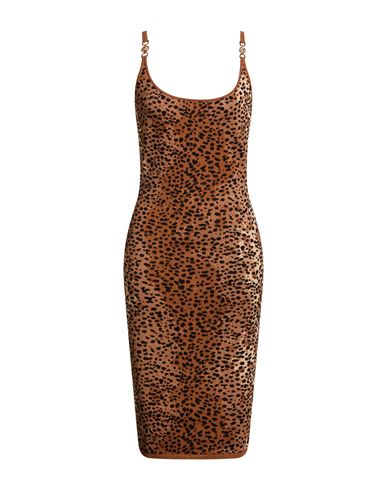 Woman Midi dress Camel Size 2 Cotton, Wool, Viscose, Polyamide, Elastane