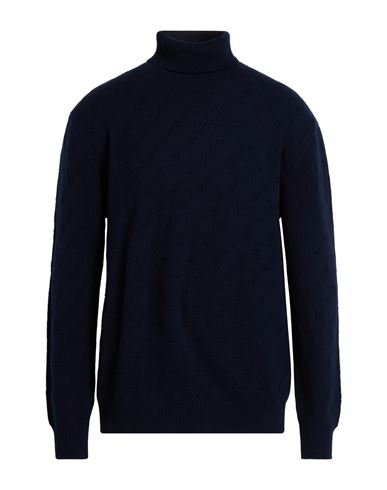 Man Turtleneck Midnight blue Size 44 Cotton, Wool, Cashmere
