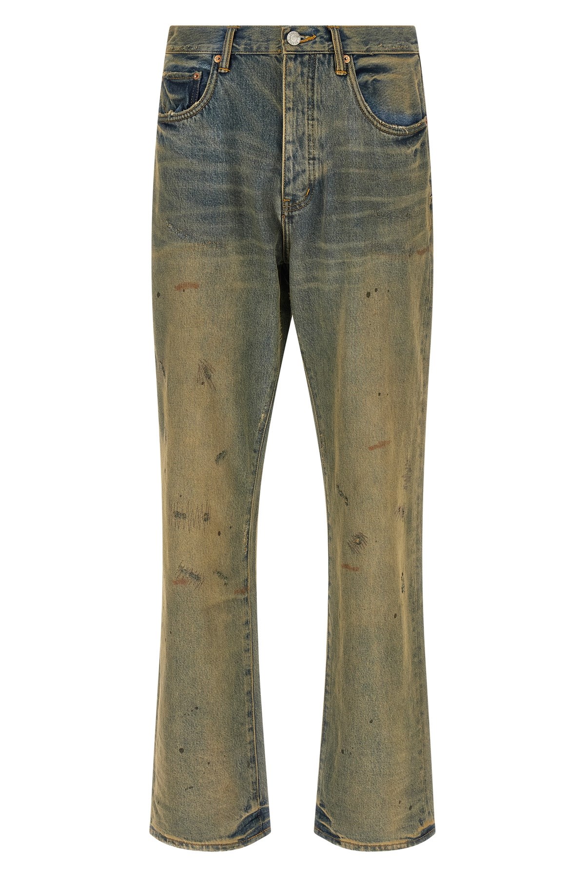 'P011 Dirty Oil Repair' Jeans