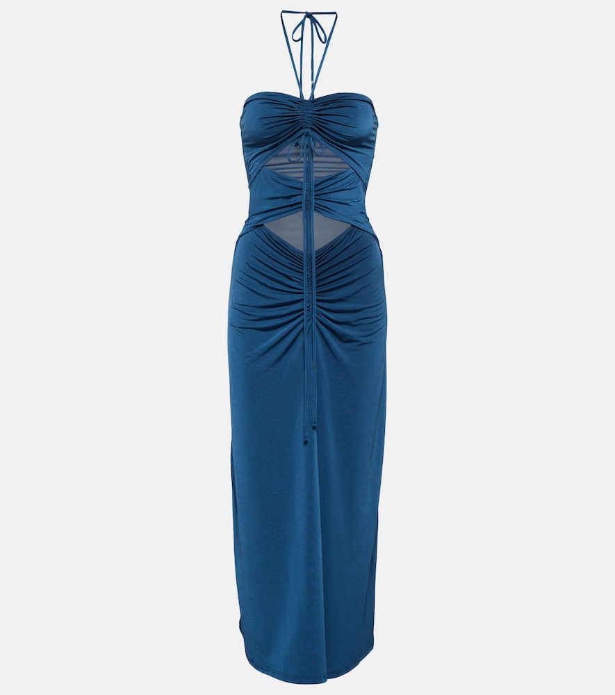 Kira halterneck cutout midi dress