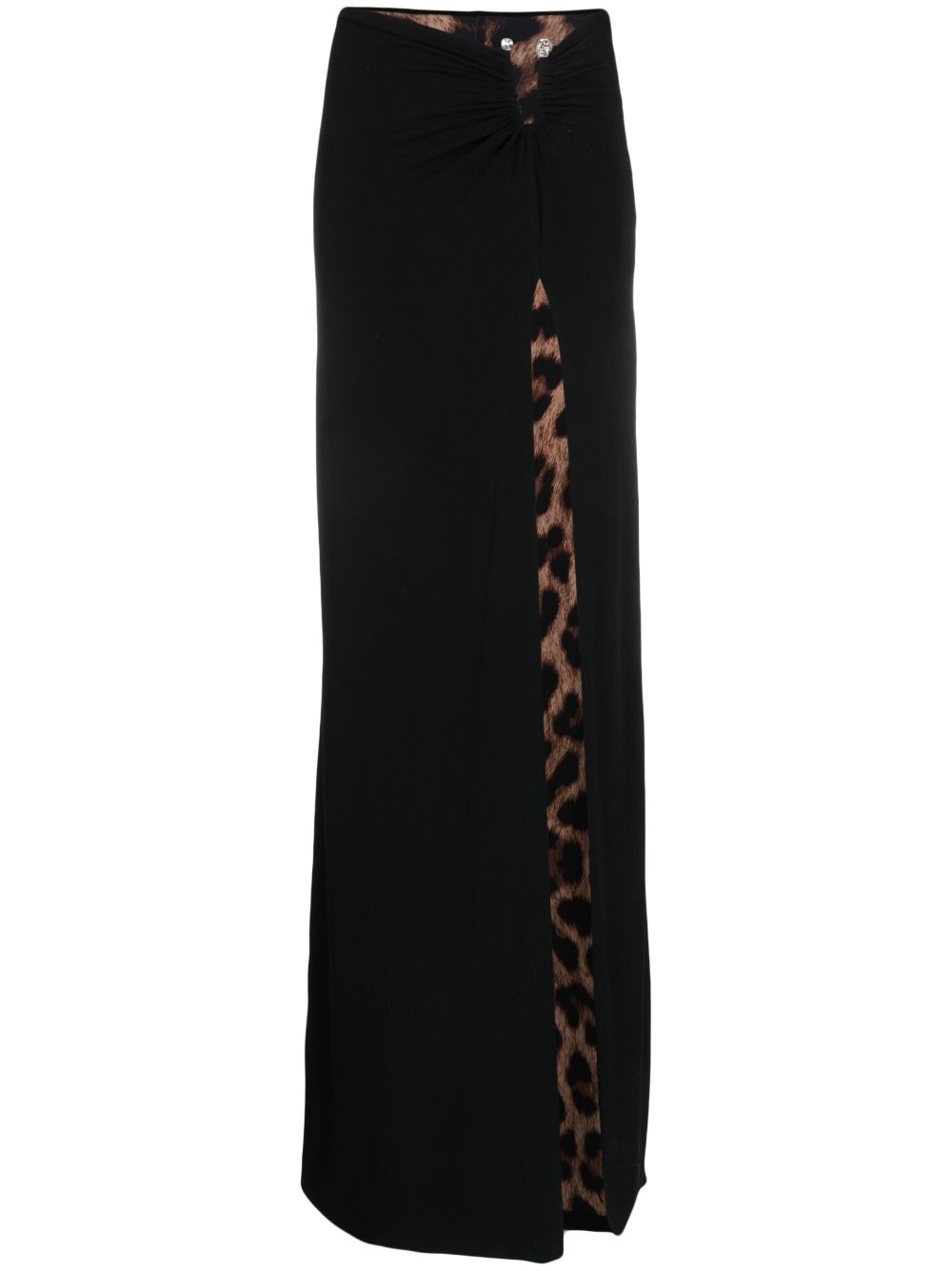 Ruched maxi skirt - Black