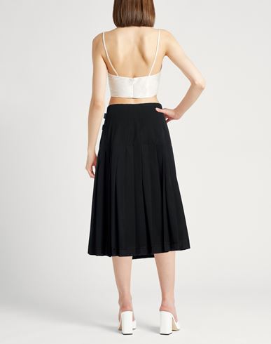 Woman Midi skirt Black Size 12 Wool