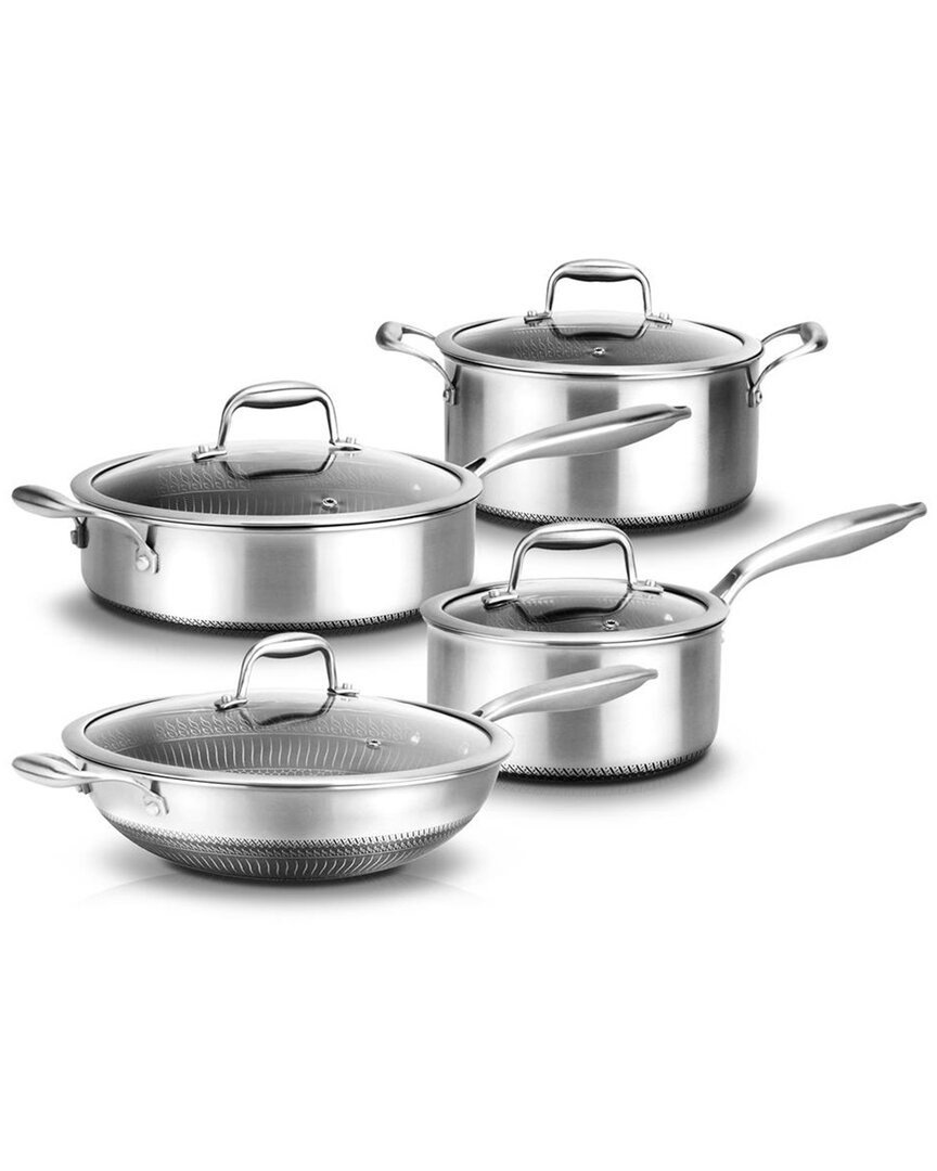 8Pc Triply Stainless Steel Cookware Set