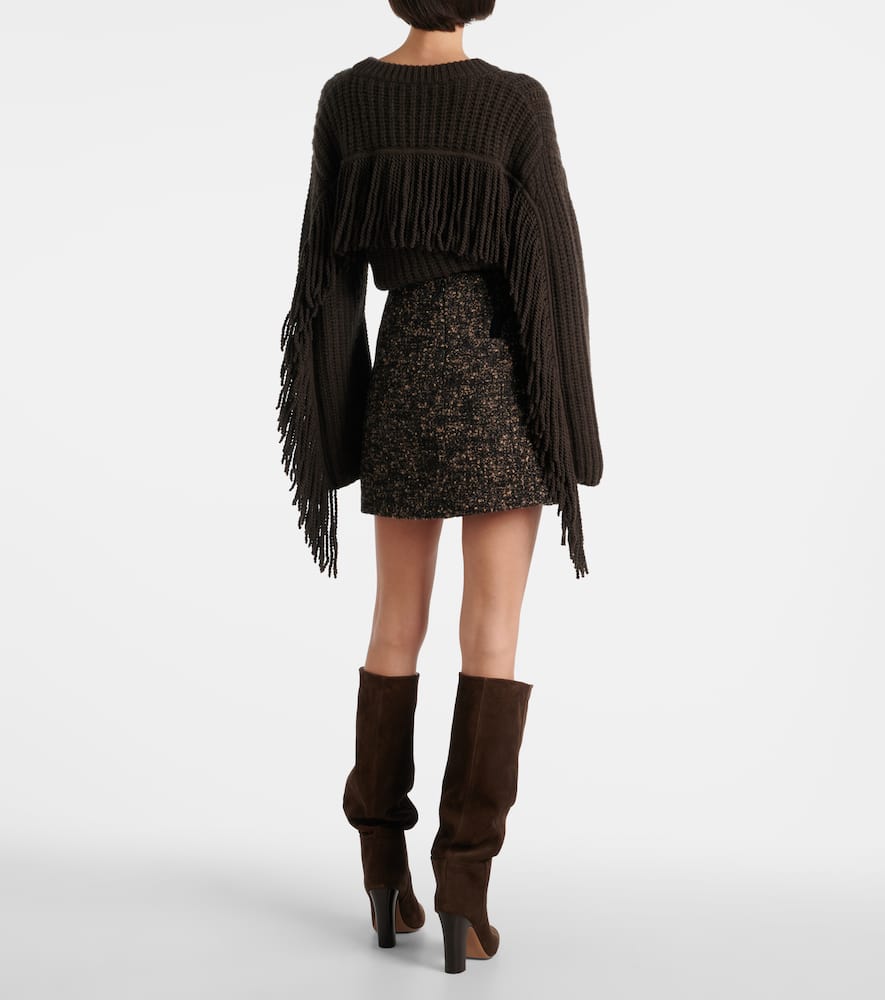 Blazé Milano Coci wool-blend tweed miniskirt