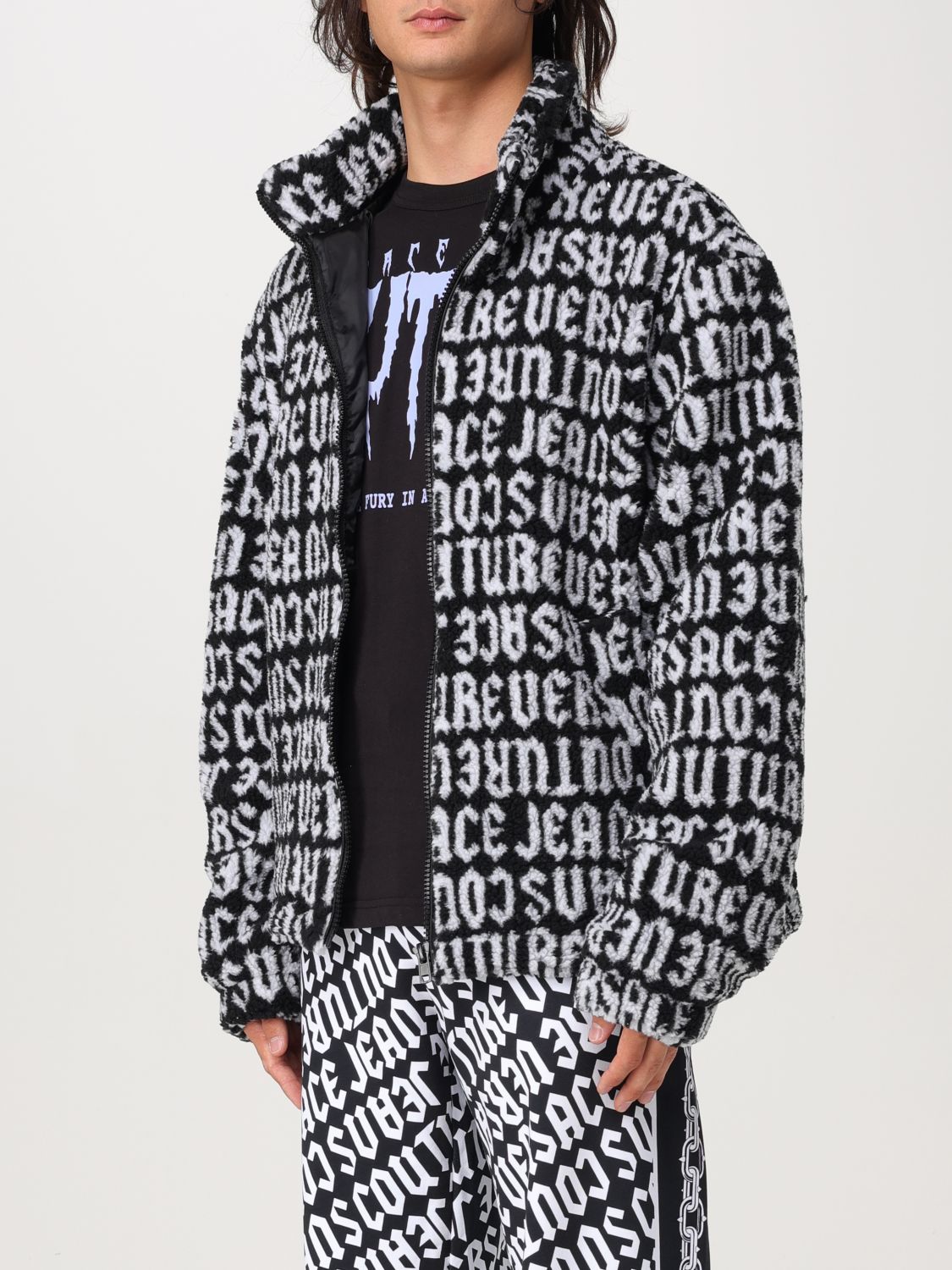 Logomania Teddy jacket - Black
