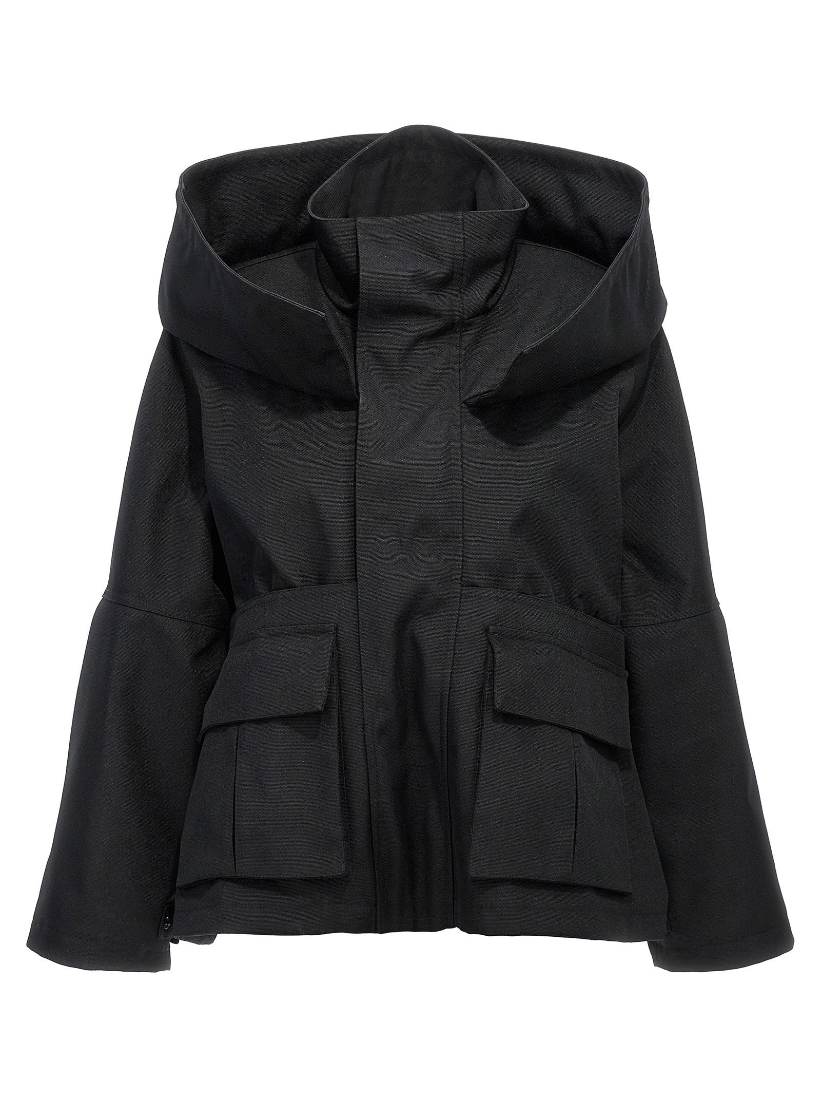 Oversized Canvas Jacket — Black