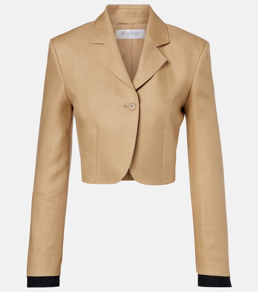 Buono cropped linen blazer