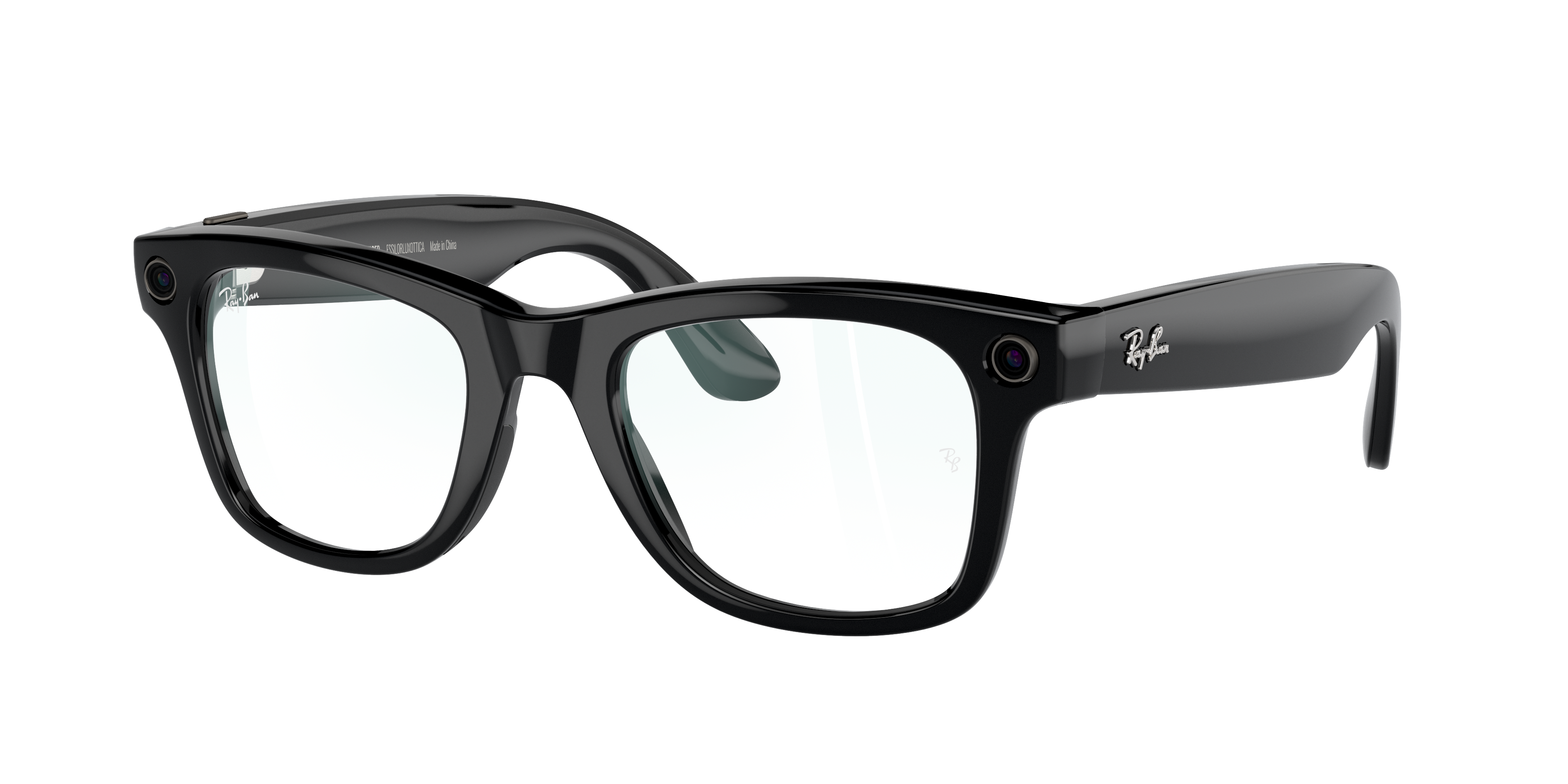 Ray-Ban Unisex Ray-Ban Meta Gen 1 Wayfarer - Frame color: Black, Lens color: Clear