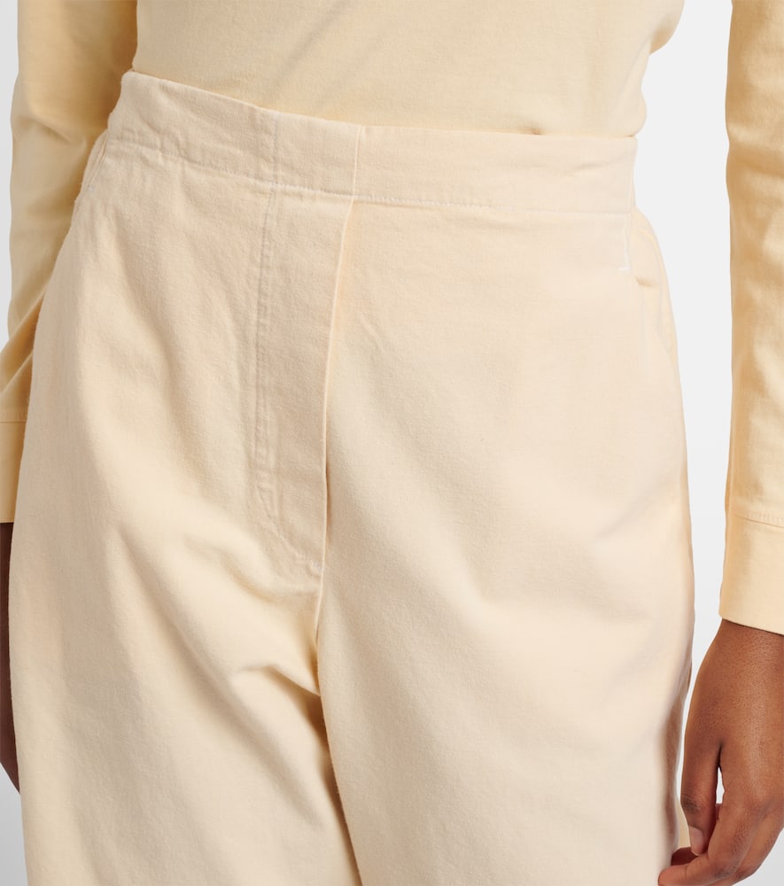Chloe cotton barrel-leg pants