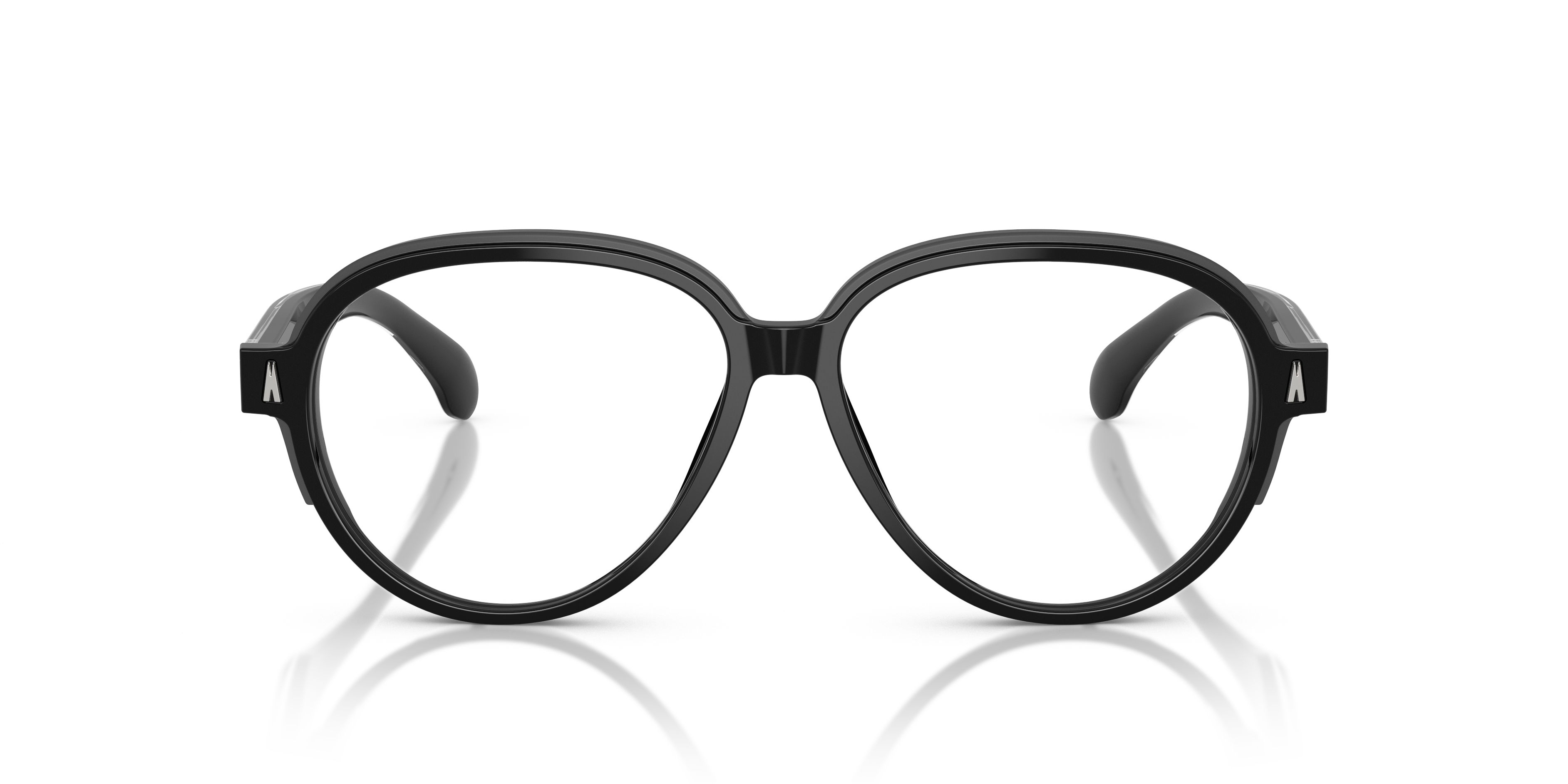 Moncler Unisex Moncler ME2003 3001 Optical frames Acetate Black Transparent Pilot Norma
