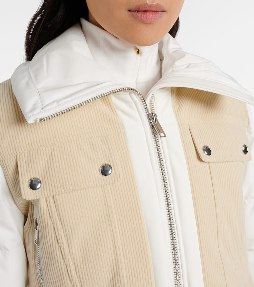 Karei corduroy-trimmed ski suit