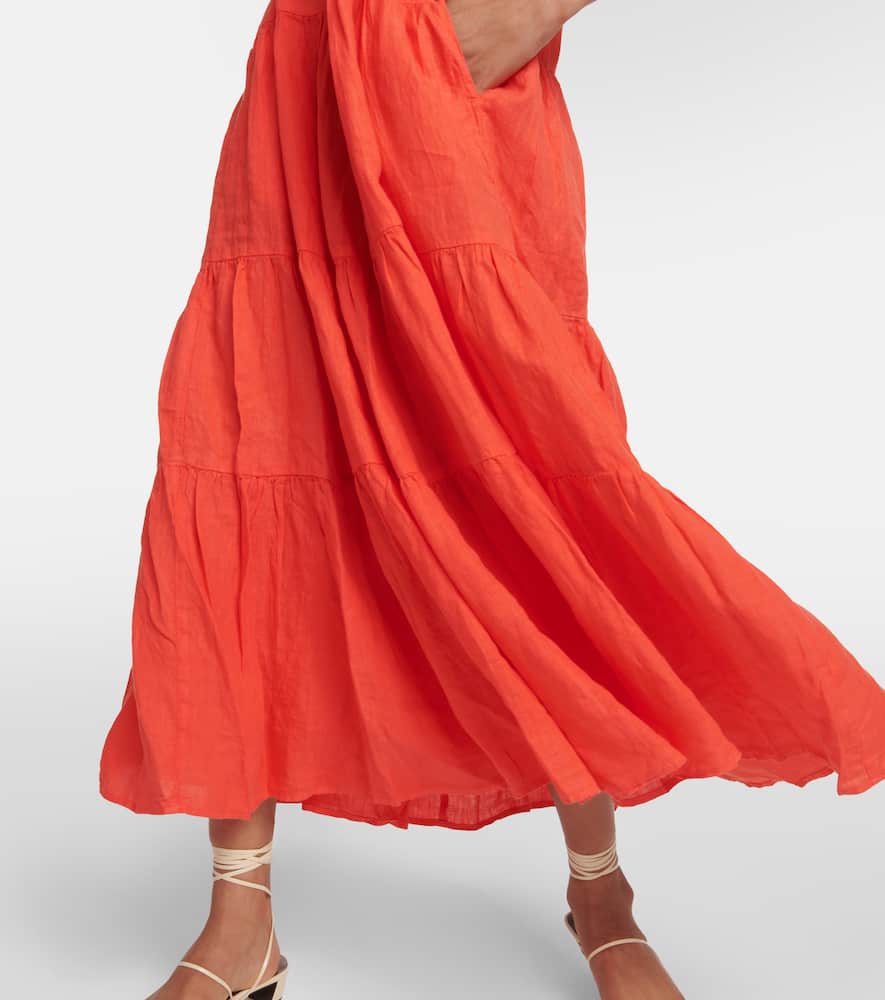 Charlie tiered linen maxi dress