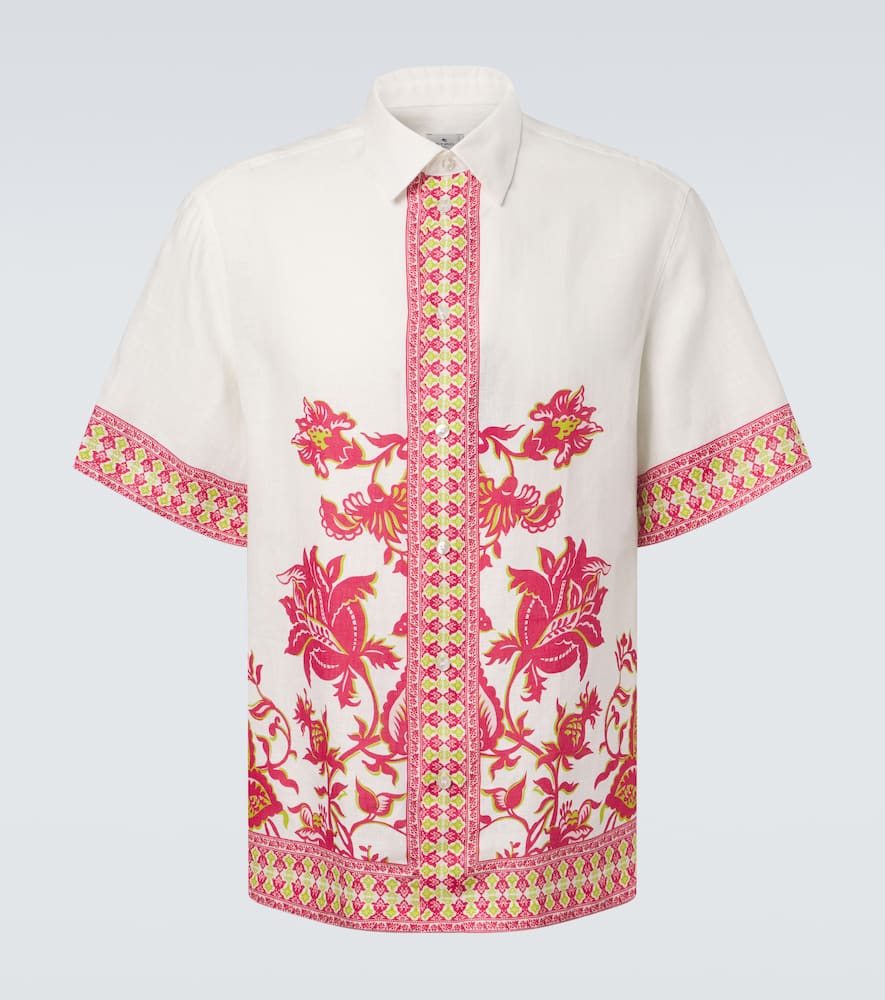 Floral linen shirt