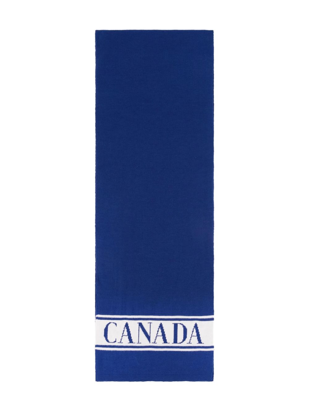 Canada Goose Kids logo-intarsia scarf - Blue