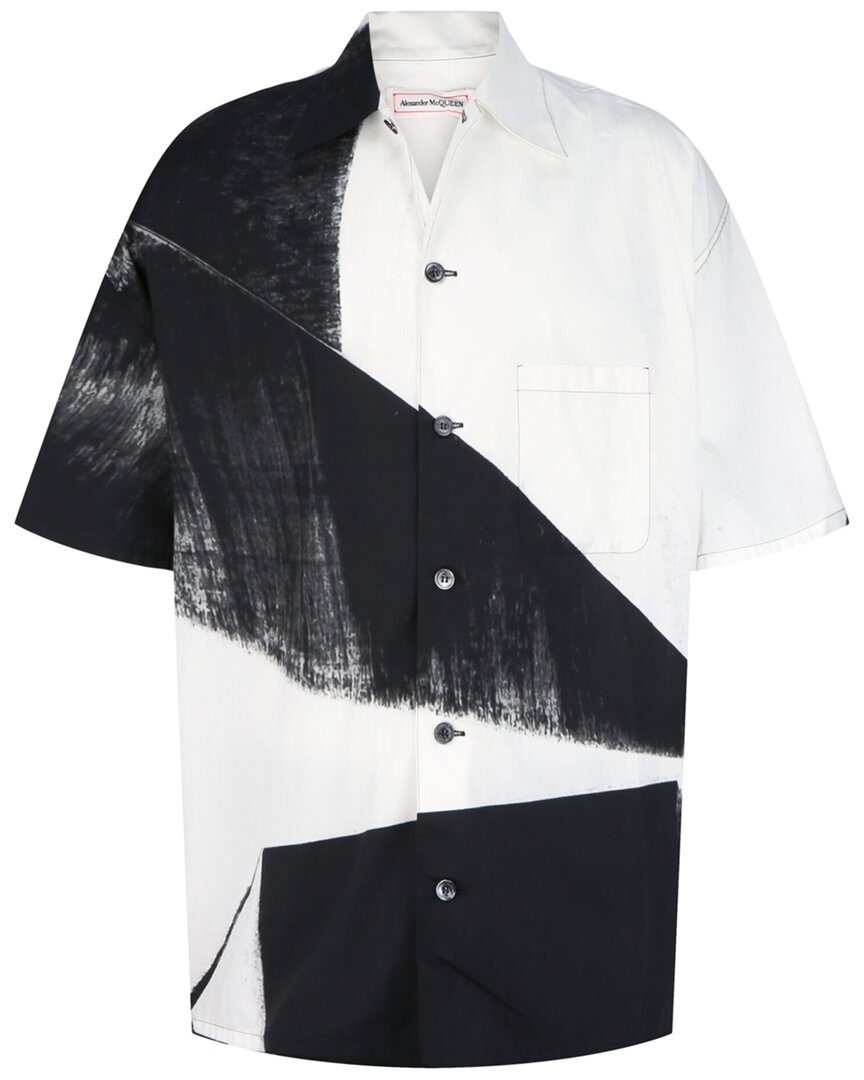 Brushstroke Print Hawaiian Shirt