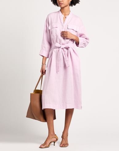 Easy Woman Midi dress Mauve Size 6 Linen