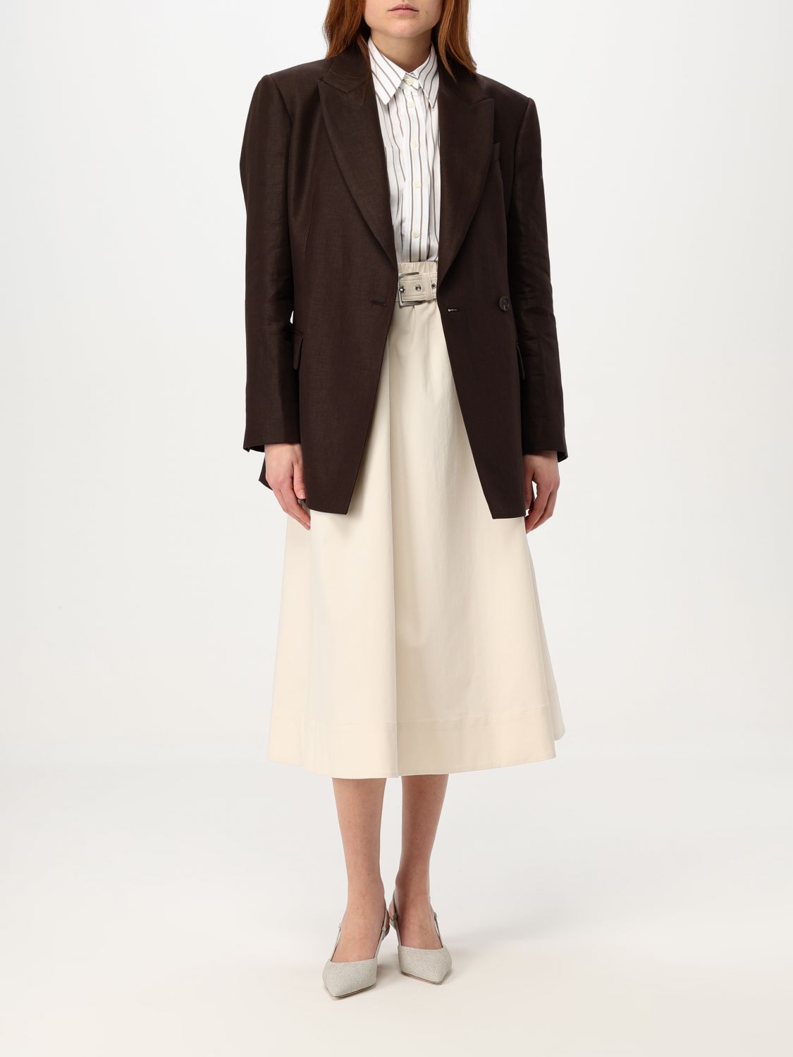 Blazer BRUNELLO CUCINELLI Woman color Brown