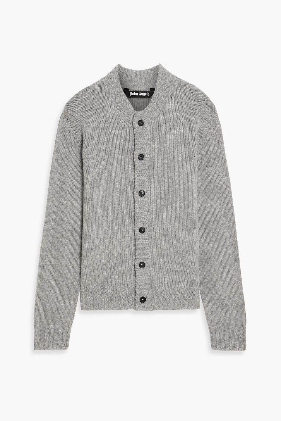 Intarsia wool-blend cardigan - Gray - L