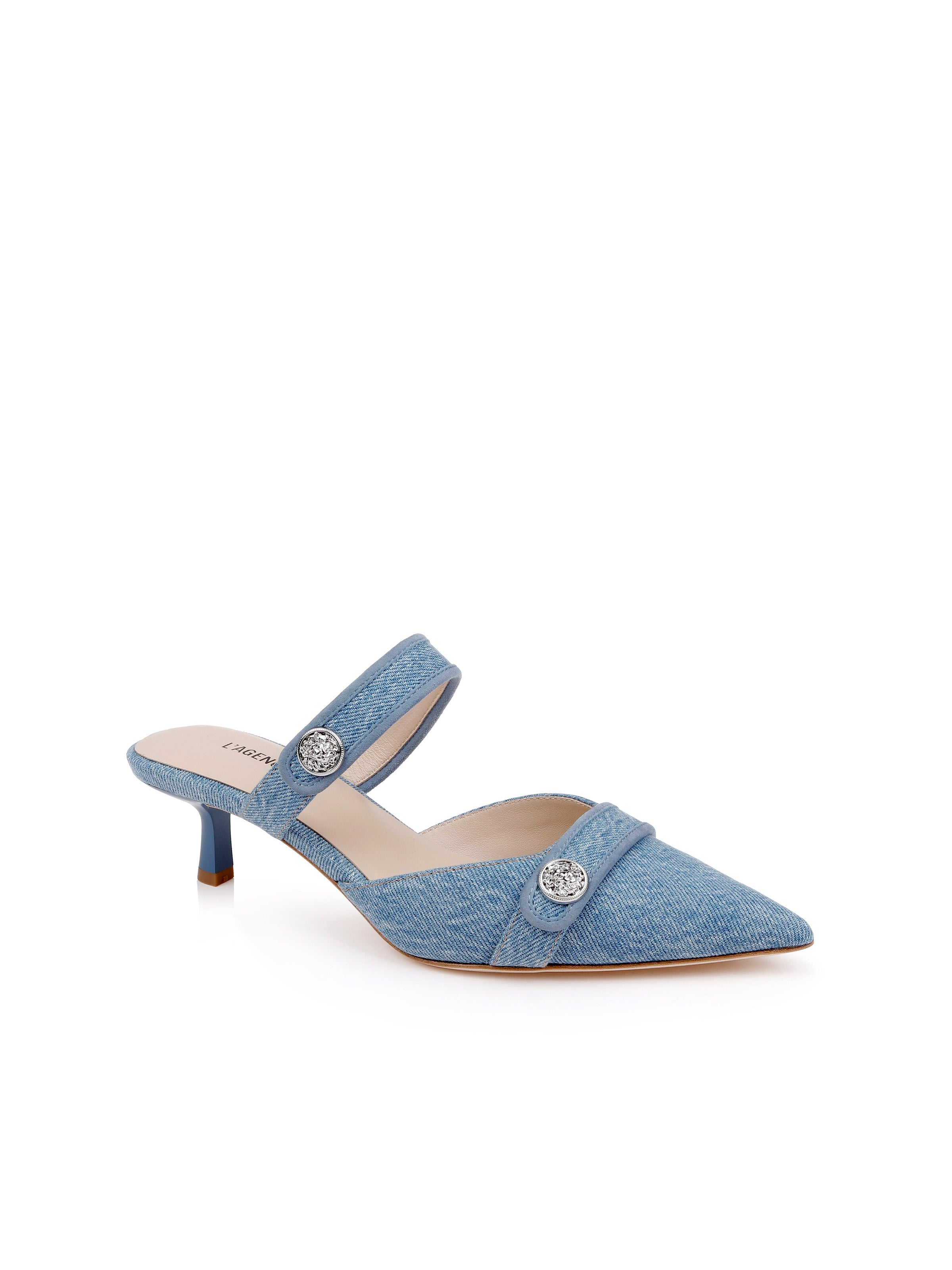 Gilliane Denim Mule In Light Denim