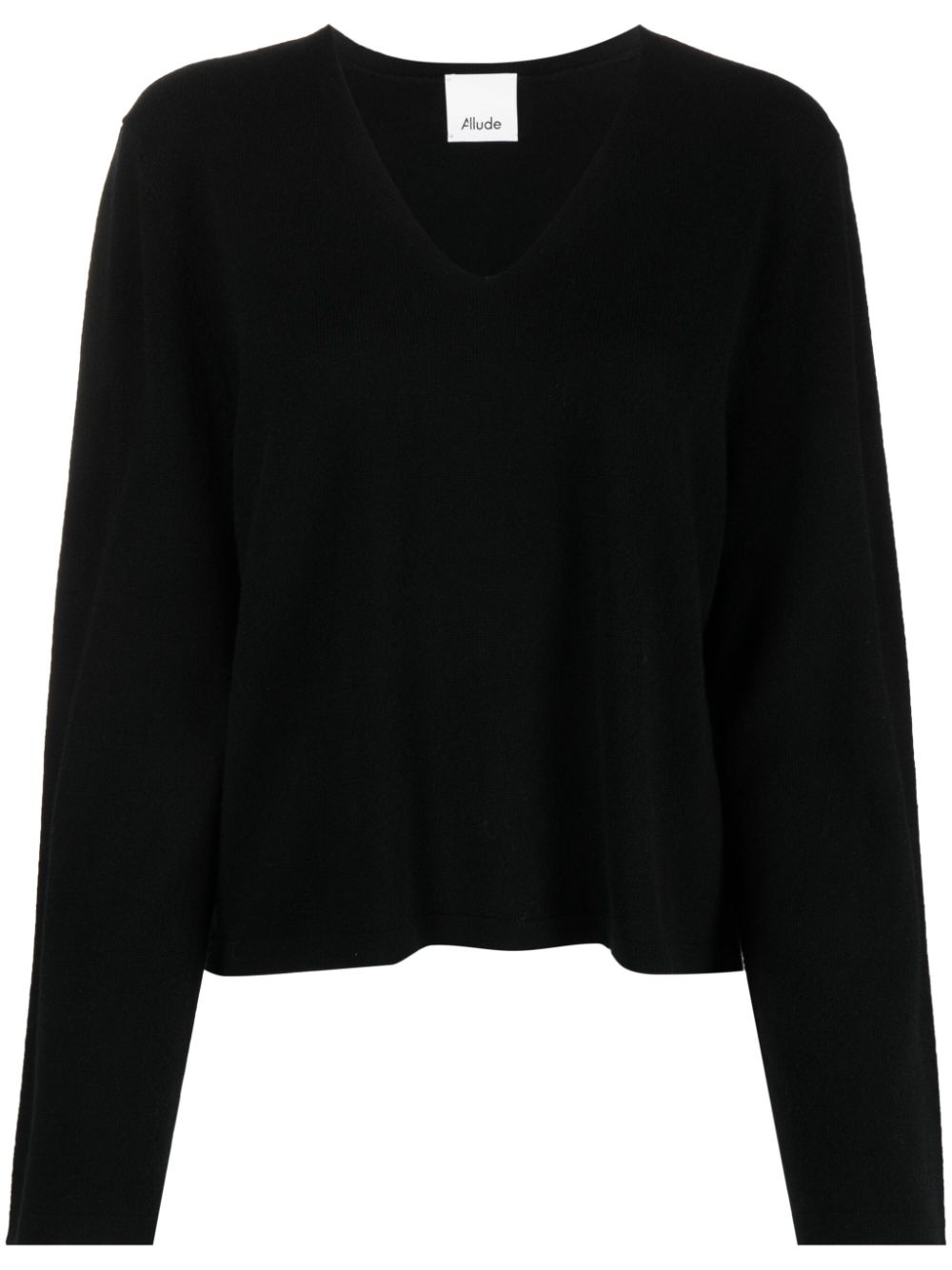 V-neck wool-cashmere blend jumper - Green