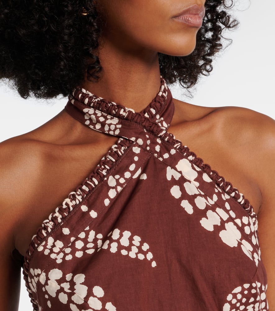 Suma printed cotton crop top