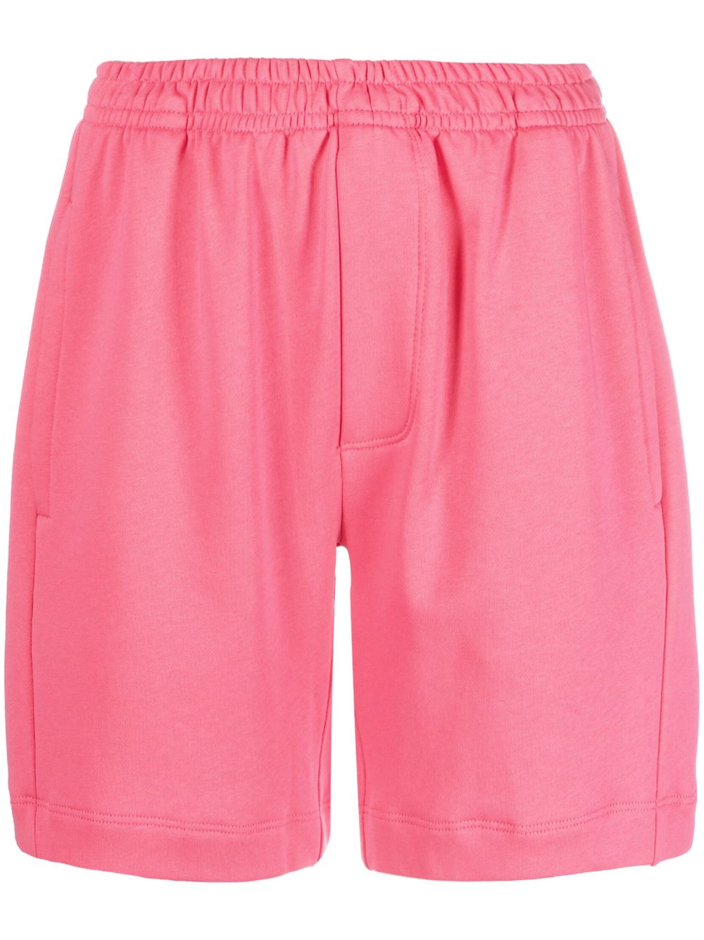 Elasticated-waistband organic-cotton shorts - Pink