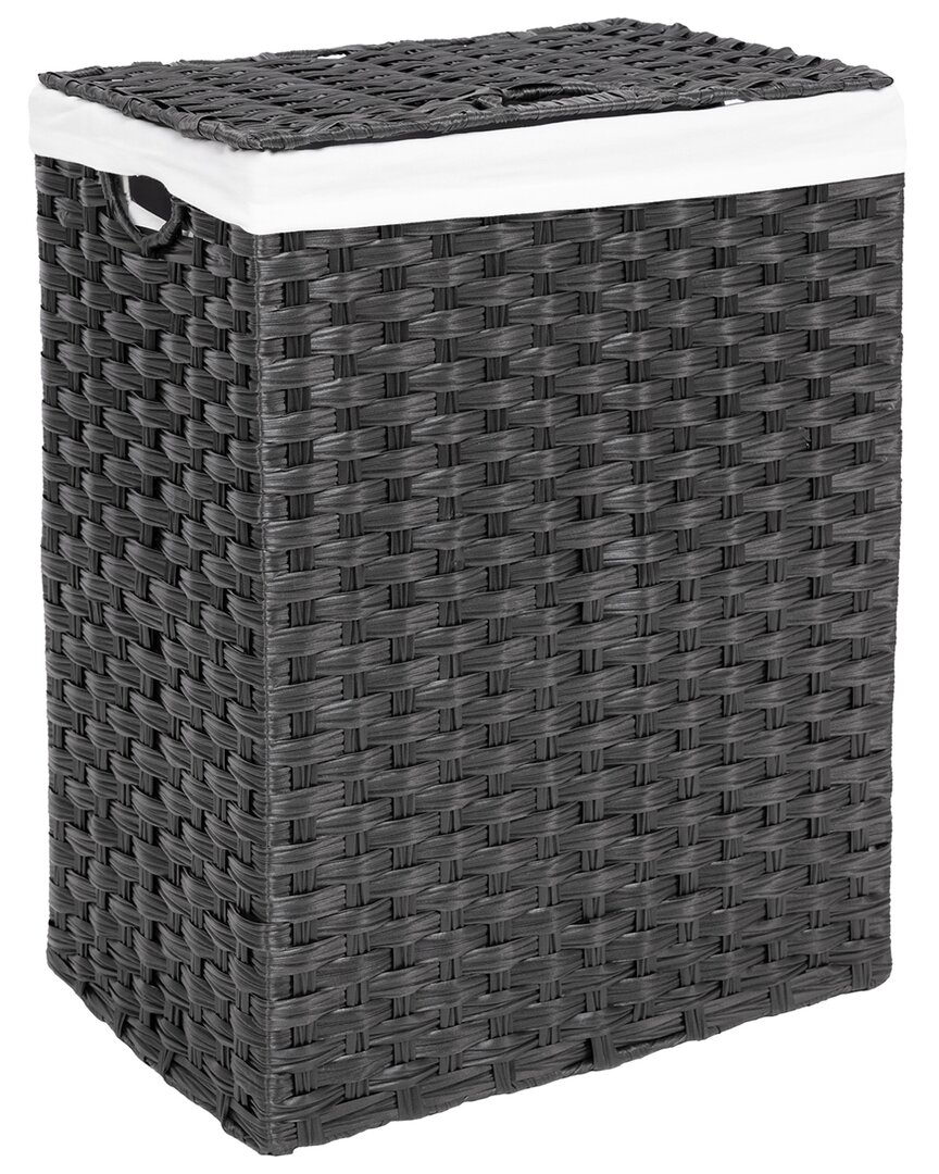 Handwoven Rectangular Laundry Hamper