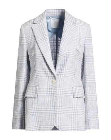 Woman Blazer Sky blue Size 2 Viscose, Wool, Linen