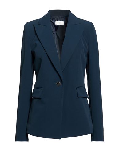 Woman Blazer Midnight blue Size 8 Polyester, Elastane