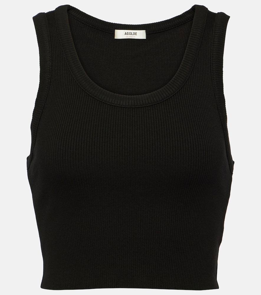 Ribbed-knit crop top