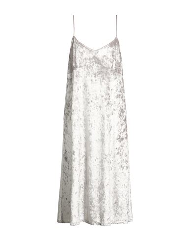 Pièce. Woman Midi dress Light grey Size 8 Viscose, Silk