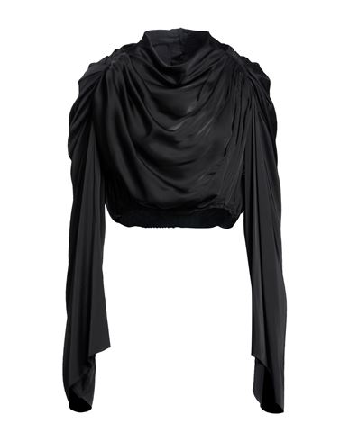 Woman Top Black Size 4 Acetate, Viscose