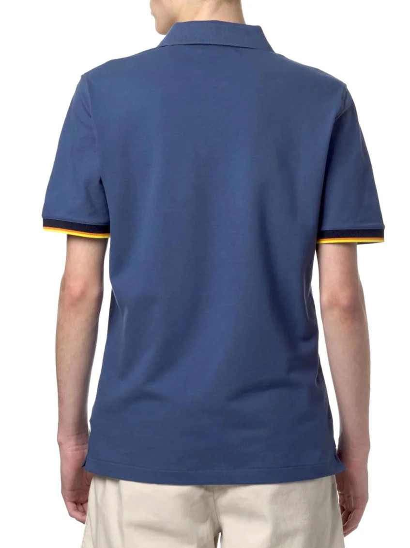 Blue Shirt Collar Polo
