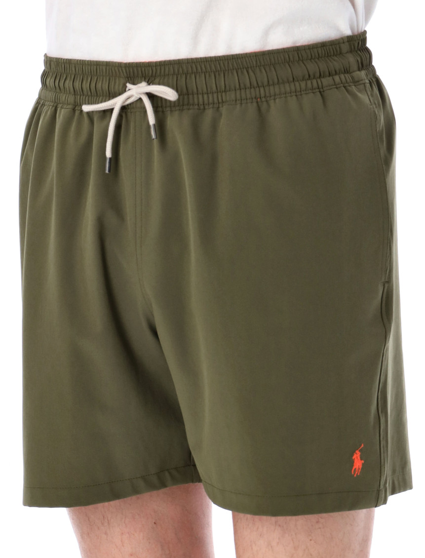 Olive Green Classic Swim Shorts