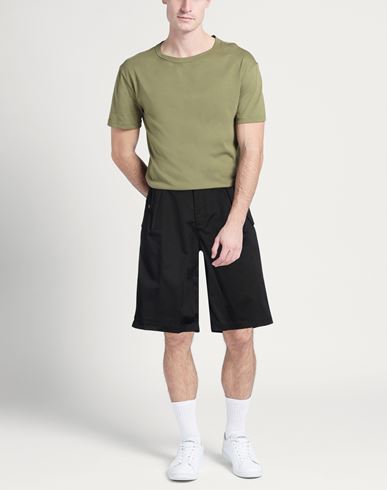 Man Shorts & Bermuda Shorts Black Size 36 Cotton, Elastane